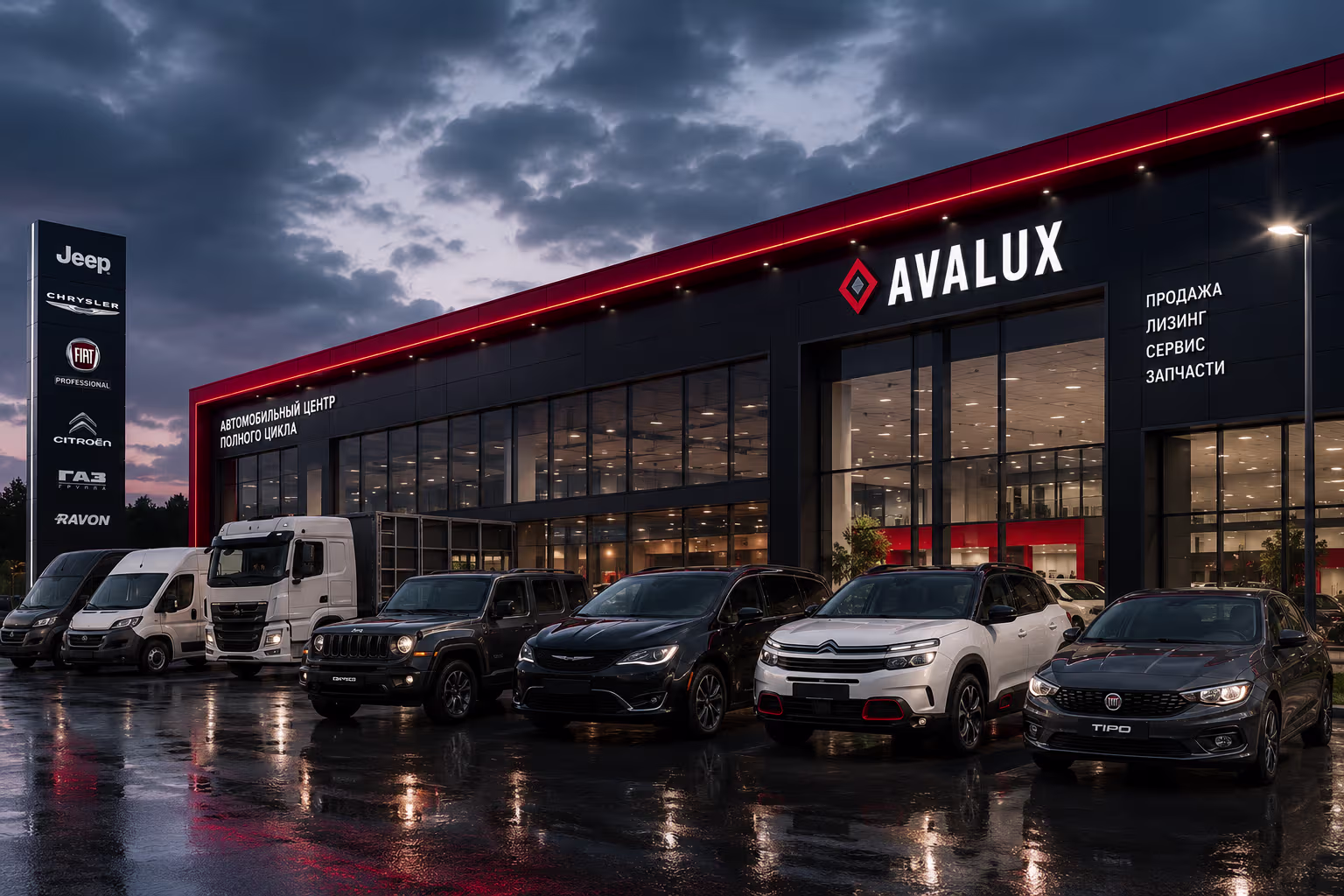 Автомобильный центр Avalux с автопарком